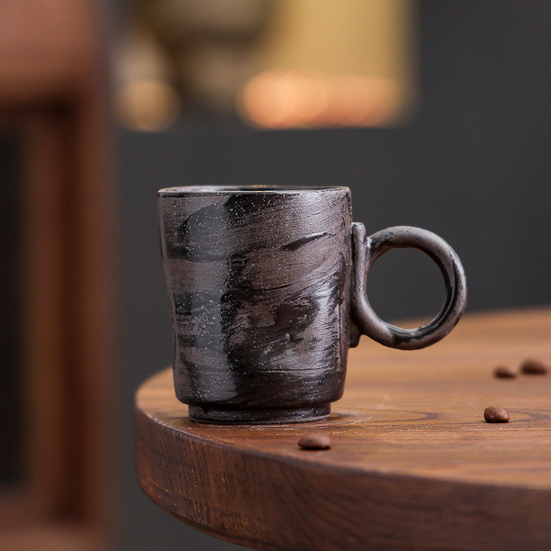 Espresso Latte Art, Afternoon Tea Top Quality Cup, Ceramic Japanese-Style Rustic Vintage Mug, Custom Logo_voghion.com