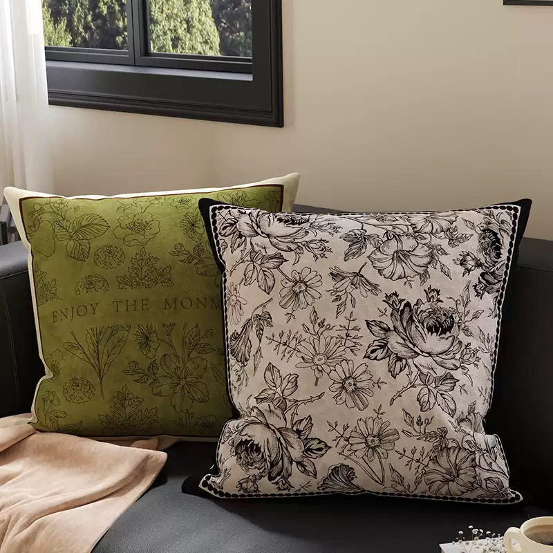 almohada de soporte de estilo francés de lujo ligera almohada de cintura de tela cama de sala de estar sofá almohada de soporte almohada de base