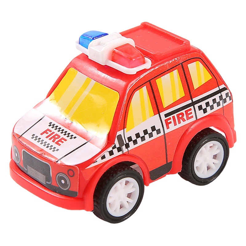 Children's Pullback Truck Fire Truck Engineering Truck Mini Car Model Little Boy Car Excavator Toy Gift