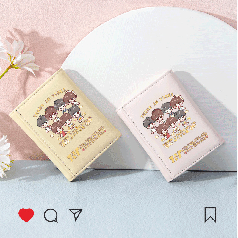 Times Youth League Cartoon Short Wallet Ma Jiaqi Zipper Card Holder Coin Purse Song Yaxuan ins Style Wallet