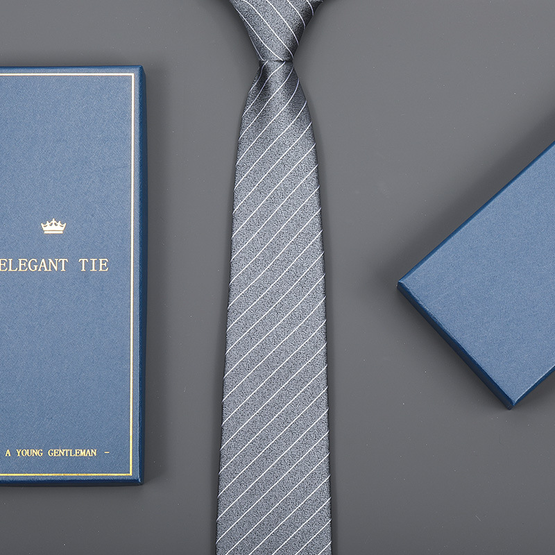 8cm 그레이 반투명 흰색 지퍼 [긴 선물 상자]