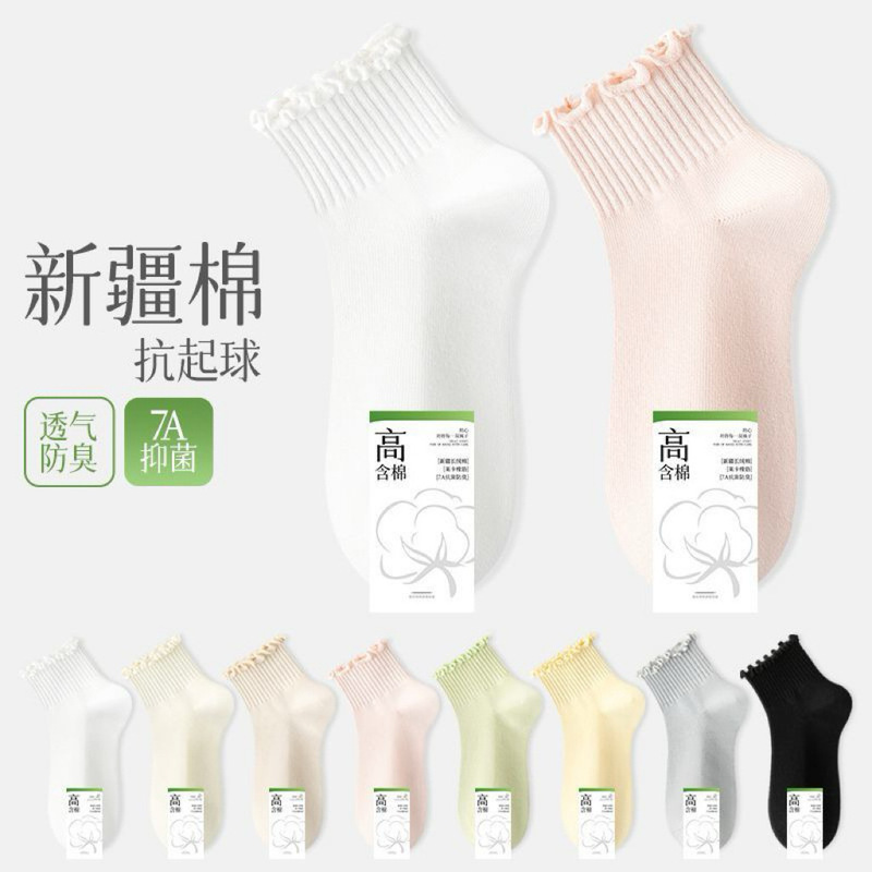 White Ruffled Lace Socks for Women, Short Socks, Summer Thin Style, 100% Pure Cotton, Odor-Resistant, Suitable for Pairing with Small Leather Shoes, Mid-Calf Seamless Socks White Ruffled Lace Socks for Women, Short Socks, Summer Thin Style, 100% Pure Cotton, Odor-Resistant, Suitable for Pairing with Small Leather Shoes, Mid-Calf Seamless Socks