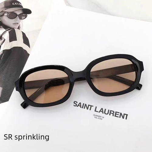  New Style Brown Sunglasses Men Driving Ins Internet Red Big Face Street Shooting Trendy UV Protection Retro Sun Glasses 