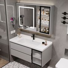 实木浴室柜陶瓷一体盆卫生间洗漱台洗手盆洗脸盆柜组合小户型卫浴