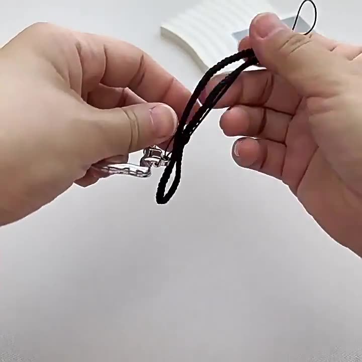 Cordón para Celular con Anillo Soporte, Nylon y Aleación, Anti-caída, Soporte Horizontal, para Escritorio image 4
