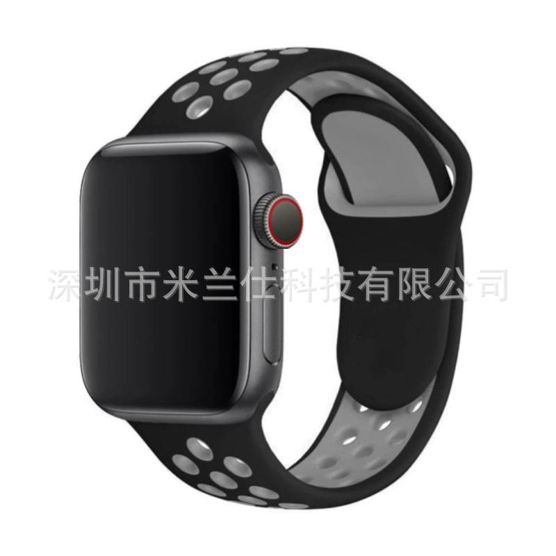 Двухцветный силиконовый браслет Nike S9 подходит для Apple iWatch6789se спортивный Ultra2