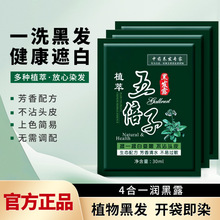 美飘思袋包染发剂五贝子抖音淘宝同款植物五倍子染发膏泡泡染