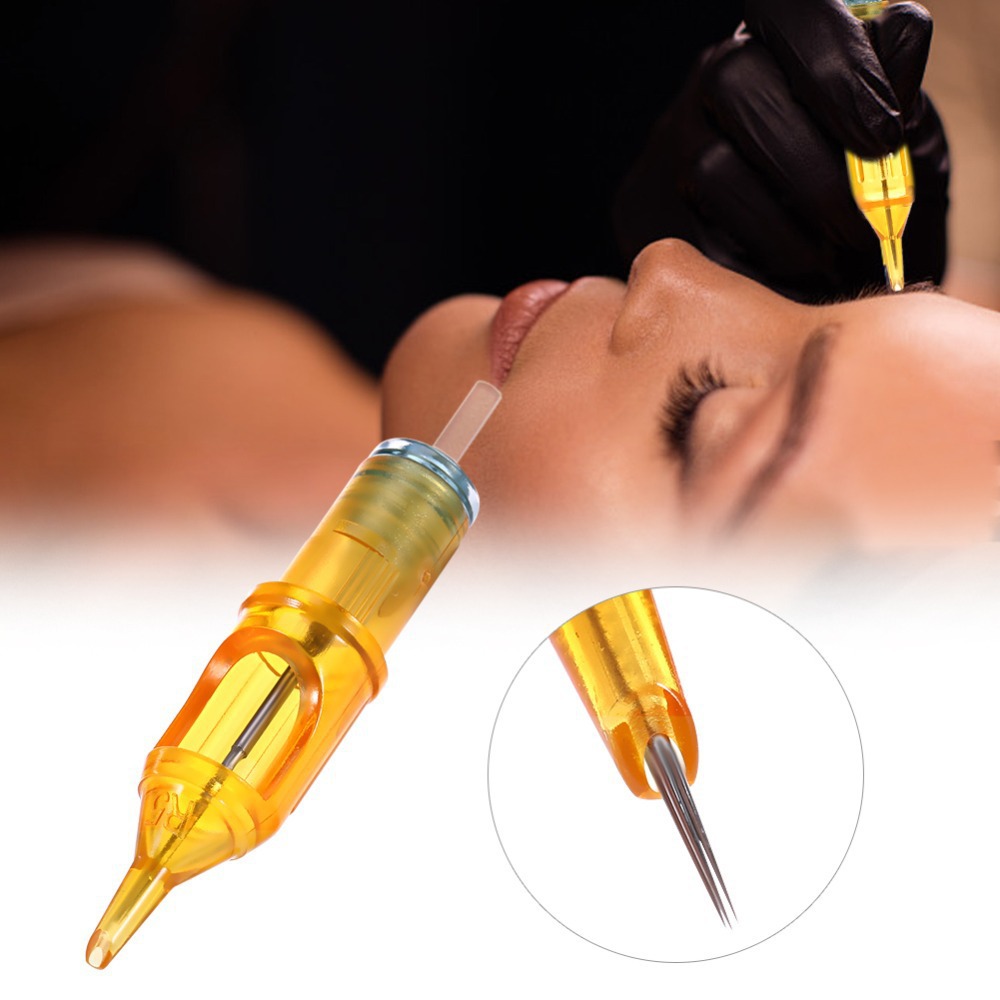 Aguja de tatuaje transfronteriza una aguja mixta desechable aguja de tatuaje blanca Xia 'an línea de corte de niebla de color rápido consumibles de tatuaje