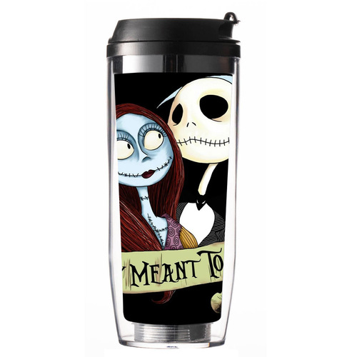 Pumpkin Prince Jack Cup Halloween Anime Merchandise Straw Cup Double-layer Plastic Travel Cup Insulated Water Cup