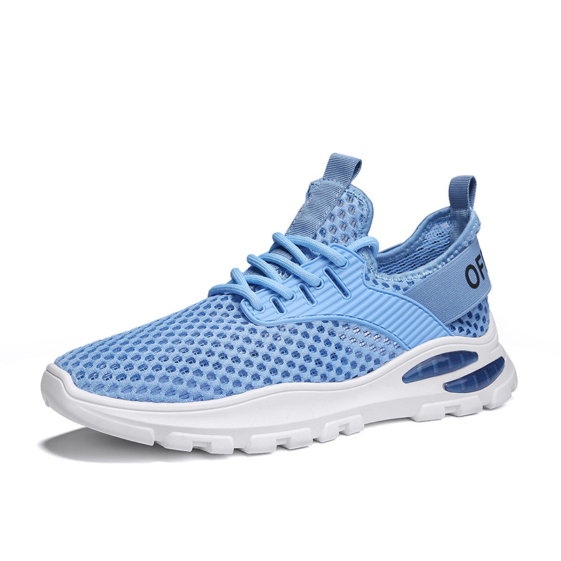 Men's oversized summer flying woven hollow lightweight sports shoes, men's running shoes_voghion.com