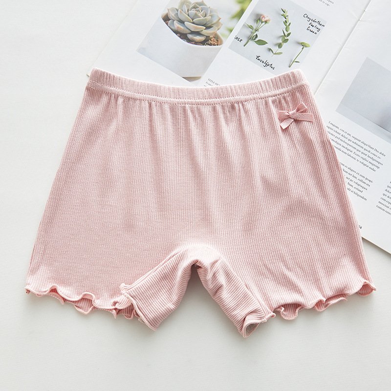 Pantalones de seguridad para niñas pantalones de tres puntos de algodón modal pantalones cortos de ropa interior para niños delgados de verano ropa para niños dulce grande ropa para niños