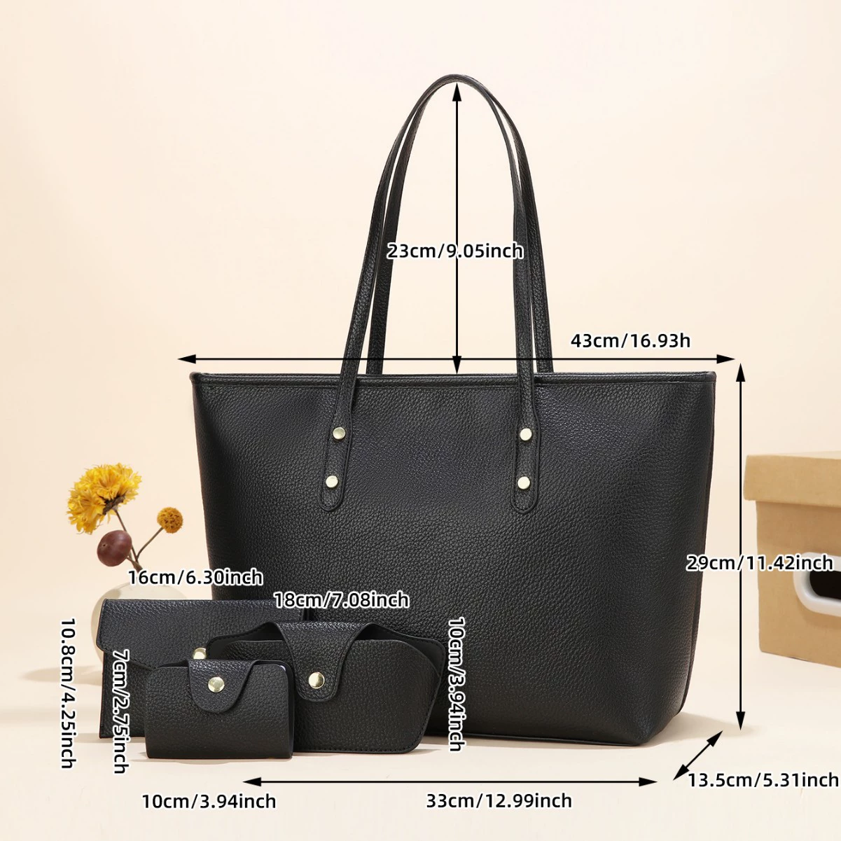 (Cross-border trading), set, capacious one-shoulder bag, 4 piece set, high-end
