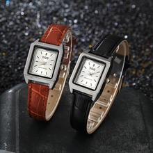 时尚小巧韩版女士皮带手表 外贸跨境小方表简约石英手表 气质手表