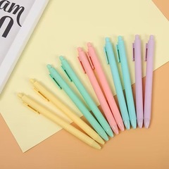 高颜値ins文房具マカロン広告ペン中性ペンカラー押し学生ジャンプ卸売りかわいいカラー