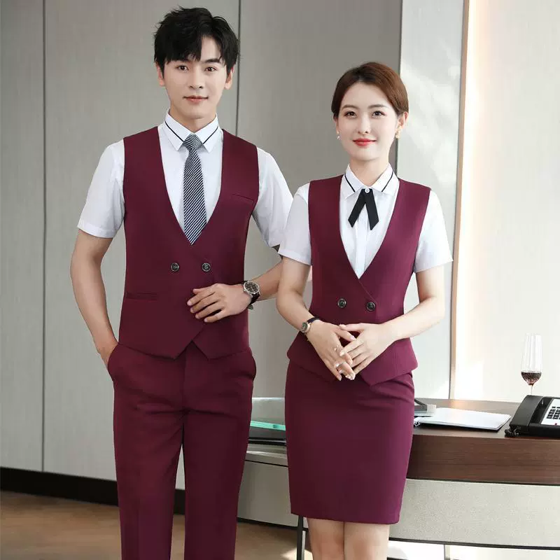 Мужская и женская профессиональная одежда Синий жилет