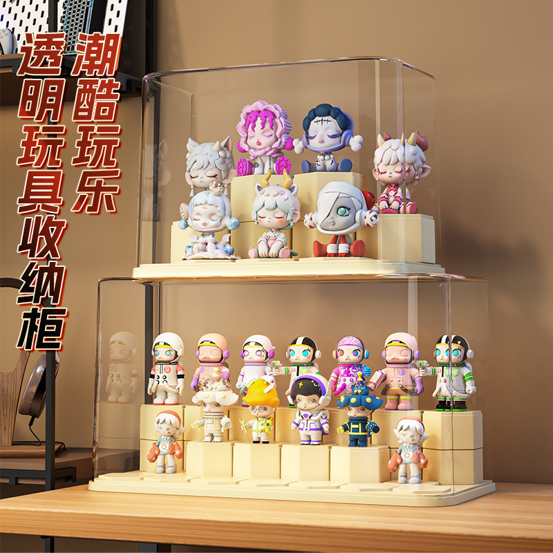 透明盲盒展示架动漫积木盲盒公仔珍藏品防尘手办展示柜模型收纳盒|undefined