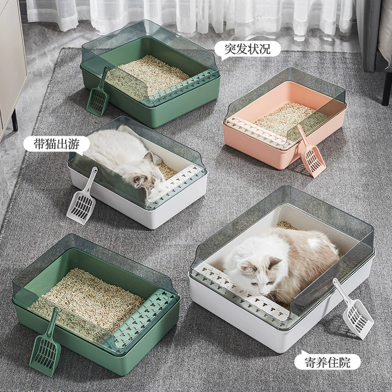 Zhejiang Pet ASPET прозрачный усиленный забор ящик для кошачьего туалета полузакрытый с защитой от брызг туалет для кошачьего туалета ящик для кошачьего туалета