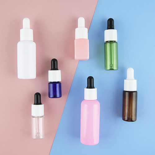 5-50ml essential oil bottle plastic empty bottle dropper bottle cosmetic essence dropper refill bottle light-proof plastic medicine bottle