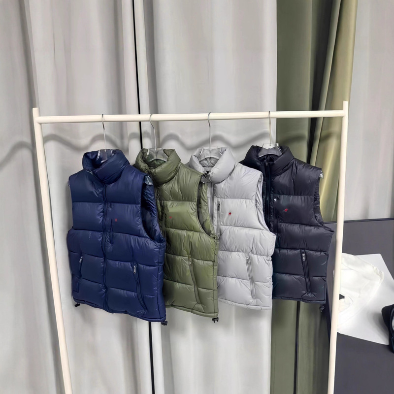 Cross-Border Code Rl Pony Embroidery Clothing Autumn and Winter Stand Collar Versatile Vest for Men and Women Couple Vest Jacket Casual Versatile