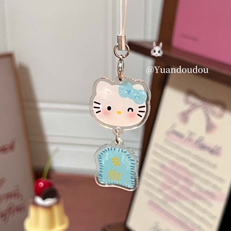 かわいいぬいぐるみ漫画 kt 猫ペンダントスクールバッグバッグペンダント人形人形キーホルダー多用途友人へのギフト|undefined