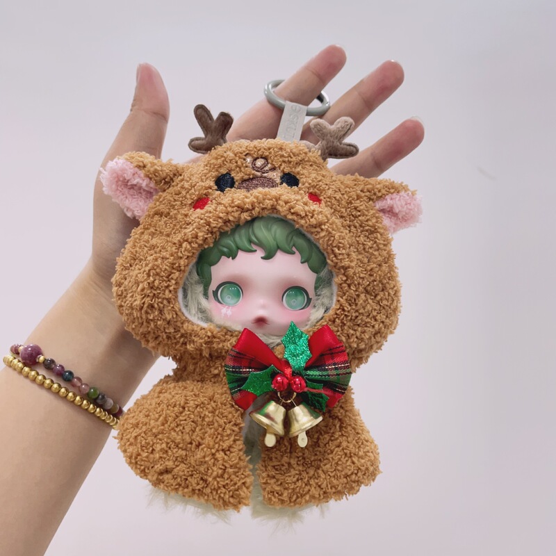 仅娃衣】泡泡玛特SKULLPANDA光织园搪胶公仔挂件SP娃衣精灵服套装|undefined