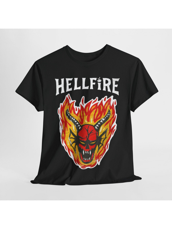 Hellfire Club and the Beast Heavy Metal T-Shirt - Vintage Flame Skull Gothic Graphic Print Shirt