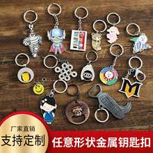 珐琅钥匙扣高级感烤漆企业学校LOGO钥匙链金属钥匙扣挂件来图定制