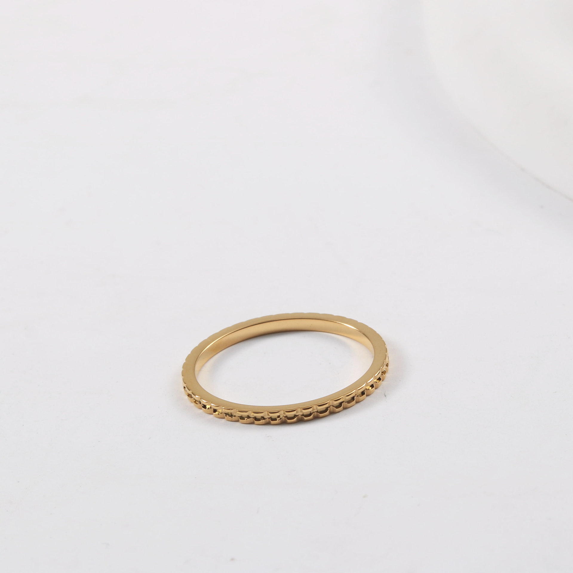 Simple Style Geometric Titanium Steel Plating Rings