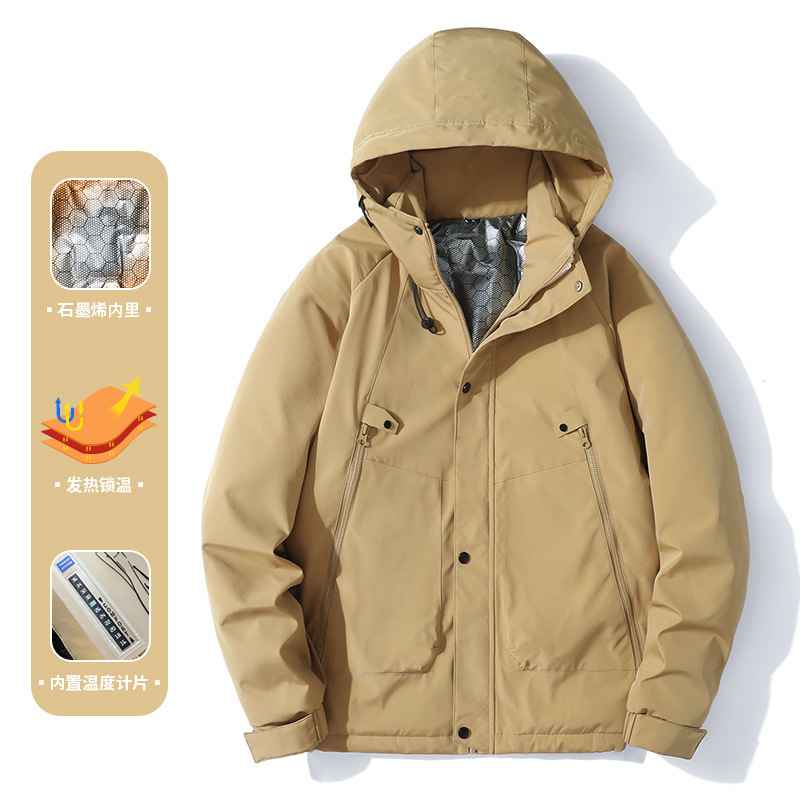 Autumn and winter thick coats for men and women, thickened jackets, waterproof and warm windbreakers, cotton-padded coats
