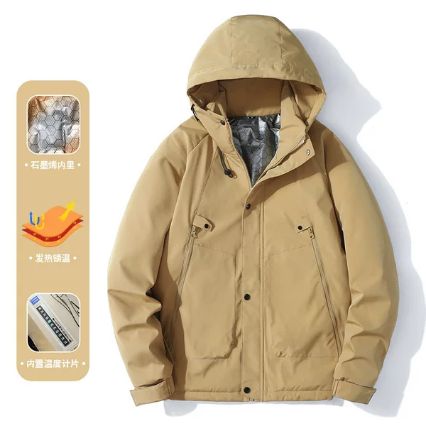 Autumn and winter thick coats for men and women, thickened jackets, waterproof and warm windbreakers, cotton-padded coats
