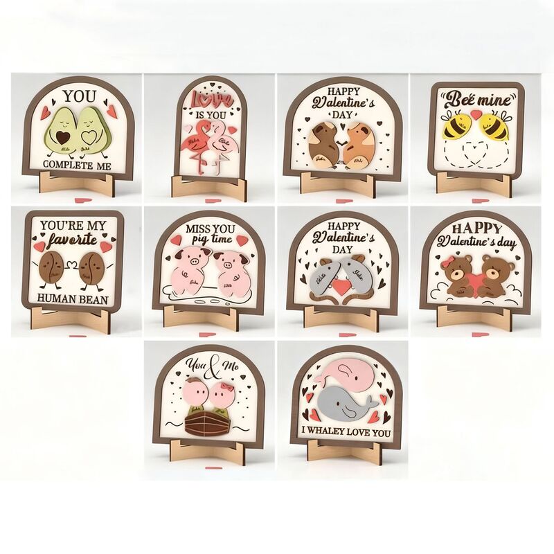 Independent Station New Valentine Laser Valentine's Day Text Collage Wooden Valentine's Day Sign and Stand Independent Station New Valentine Laser Valentine's Day Text Collage Wooden Valentine's Day Sign and Stand