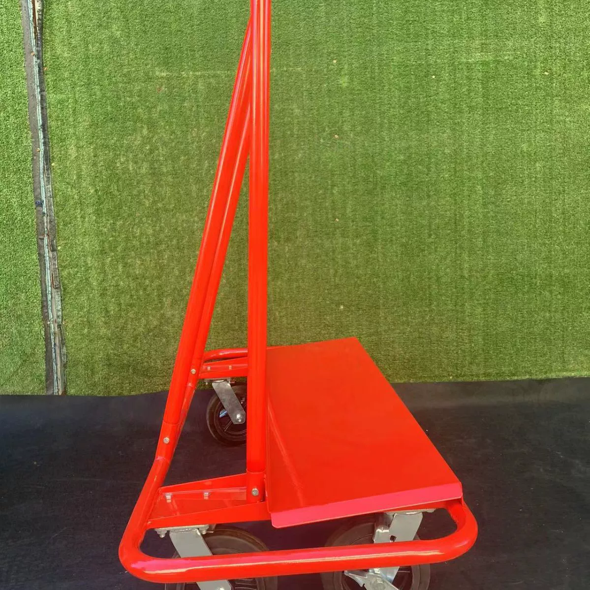 Четырехколесный рулевой ремень для украшения гипсового стекла грузовик с деревянной доской для обработки плоской логистической тележки для инструментов