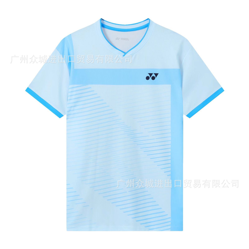 夏の新型バドミントン服の大きい試合服の半袖の男女の同項の速乾の上着の子供の訓練服の運動服の印字|undefined