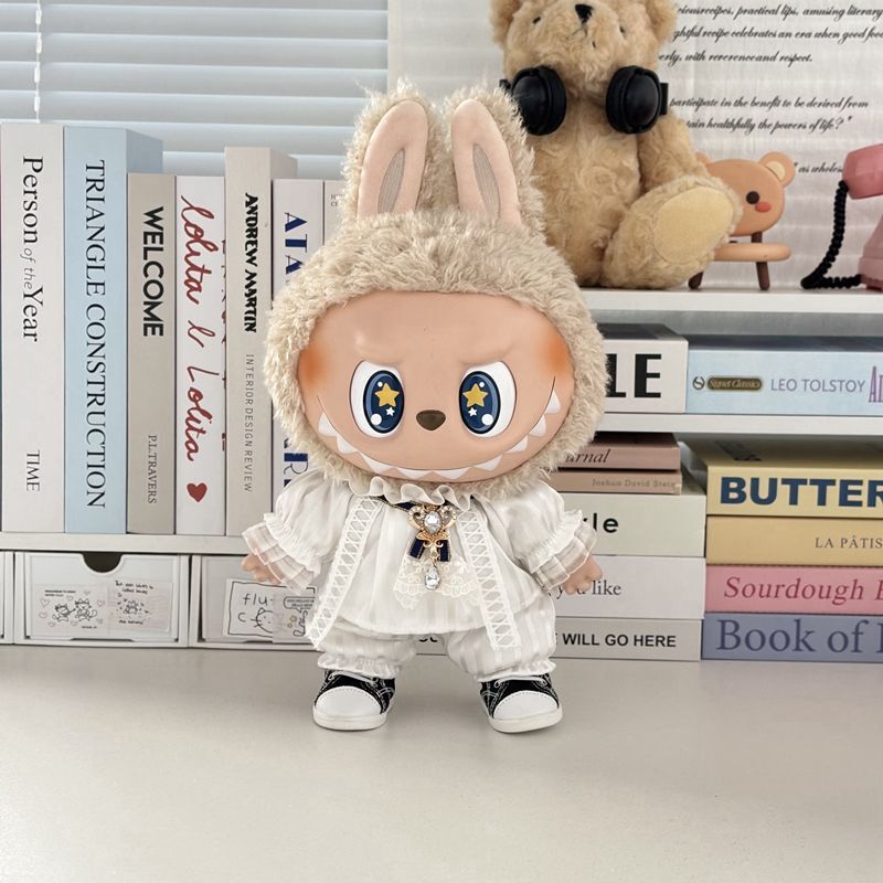 在庫あり LABUBU ステーショナリー 38cm ビニール人形服 LABUBU ぬいぐるみ トレンド おもちゃ 毎日深いベビー服 服のみ|undefined