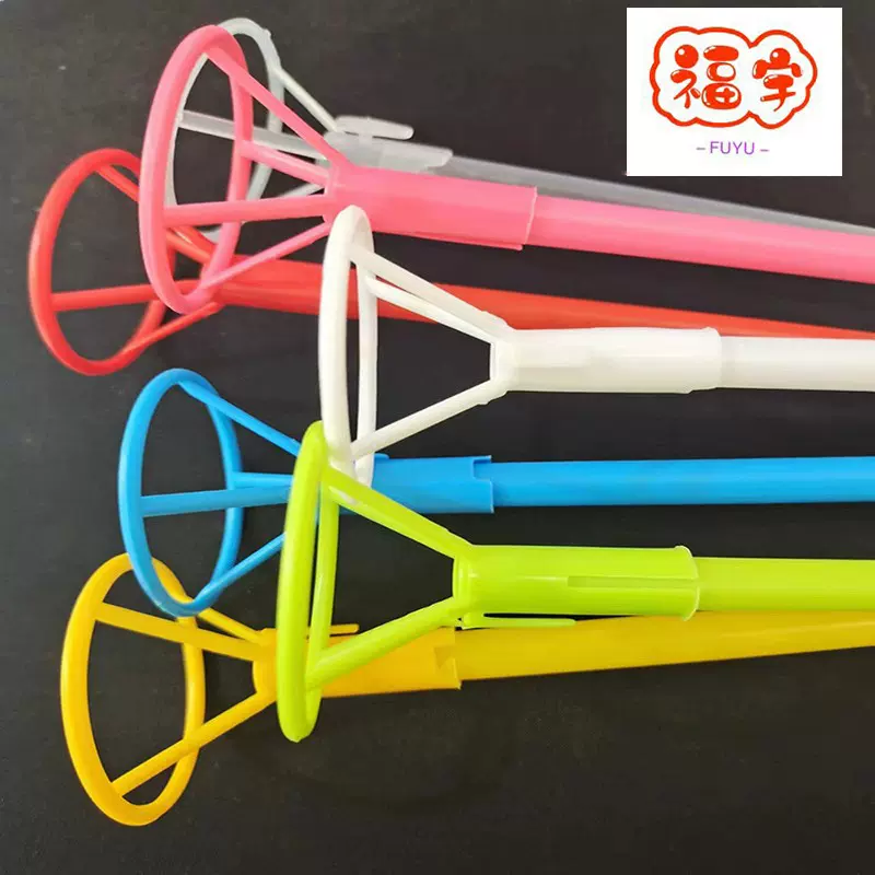 亚马逊跨境气球托杆 莓花束杆透明白色加硬塑料杆子 手拿棒支撑杆