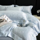 Light Luxury High-end Ice Silk Bed Four-piece Set Summer Washed Silk Sliding Naked Sleeping Jacquard Quilt Cover Bed Sheet Three-piece Set
