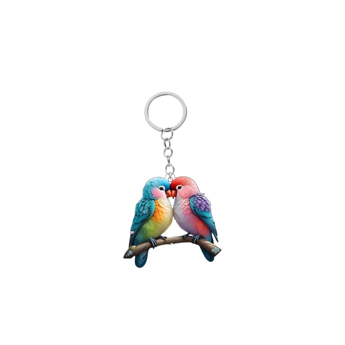 18g Weight Keychain Classification 1 Piece Quantity Daily Occasion Acrylic Material Bird Pattern Unisex Gender Cute Style Cute Bird Arylic Unisex Keychain 12