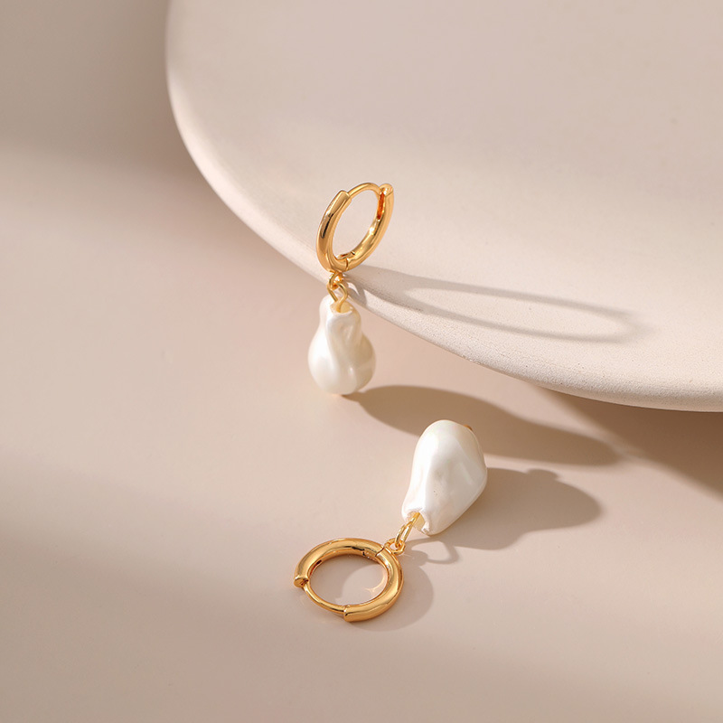 Street Occasion Copper Material 1 Pair Elegant Geometric Plating Copper 18k Gold Plated Earrings