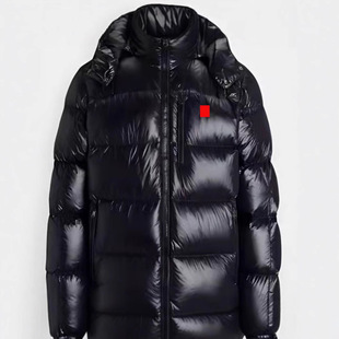 Wholesale cross-border new foreign trade men's cotton-padded jacket with red label Amazon cotton-padded men's solid color simple men's hooded