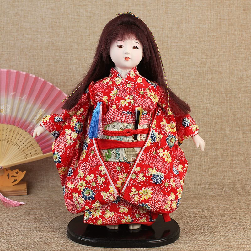 Кукла в японском стиле, кукла в японском стиле, украшение куклы в японском стиле, подарок на день дочери