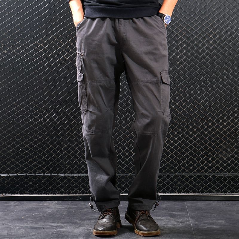 Frühling Herbst Outdoor Cargo Casual Lange Lockere Gerade Mehrere Riemen Europäische und Amerikanische Große Größen Herren_voghion.com