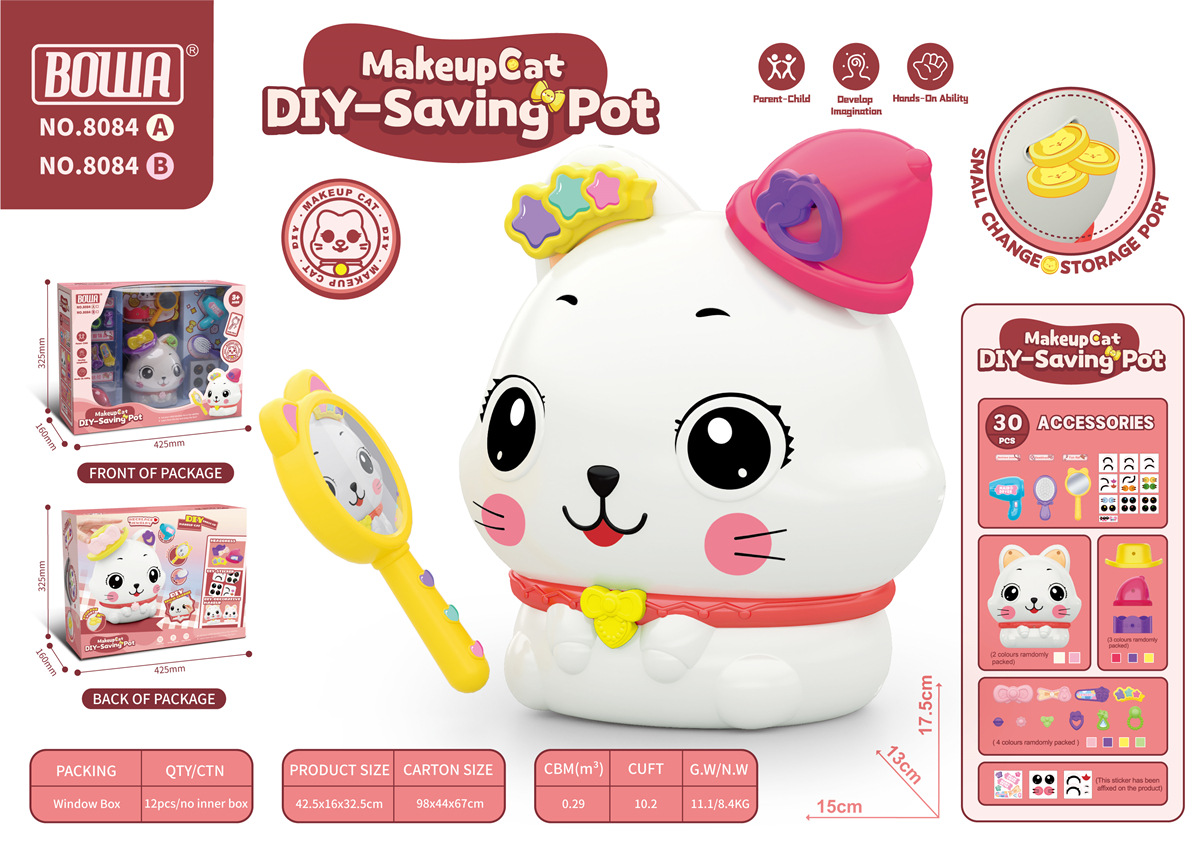 Comercio exterior de los niños simulación mascota conejo dentista cuidado diente traje DIY maquillaje gato alcancía jugar casa Juguetes