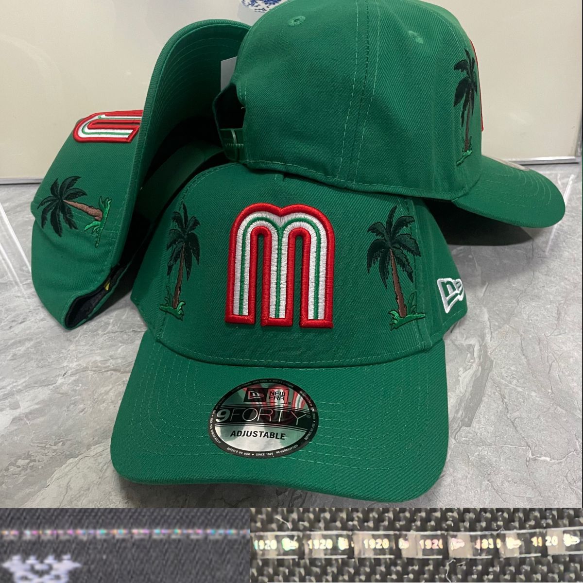 Comercio exterior transfronterizo AA Copa Mundial de béisbol sombreros deportivos del equipo mexicano sombreros hip hop sombreros bordados M