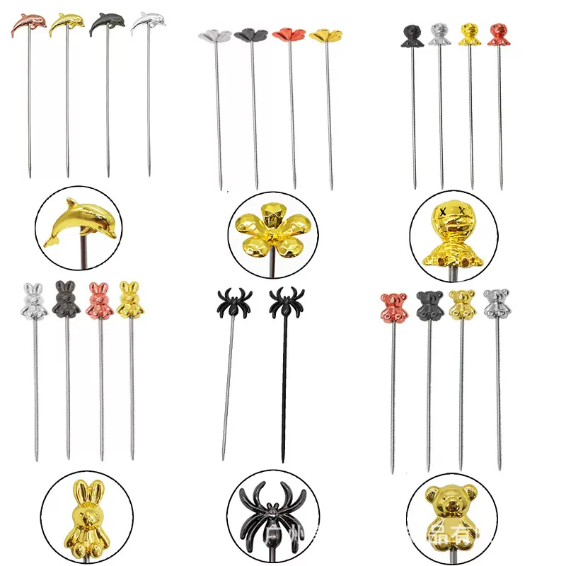 橄榄调酒装饰签小清新水果针鸡尾酒果签小食签水果叉子工厂直销