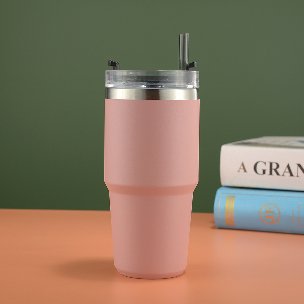 Producto explosivo del sudeste asiático Taza de aislamiento de acero inoxidable 304 Taza de automóvil 30oz20oz Taza de hielo para automóvil Taza de agua con pajita