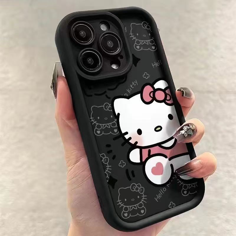 El nuevo gato KT para iPhone13/14/16ProMax funda para teléfono móvil 15pro Apple 12 lindo 11 Japón y Corea x