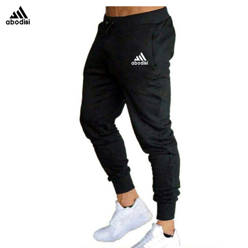Cross-border men's jogging leggings stretch fitness pants spring and autumn slim-fit sports pants running breathable pants spot