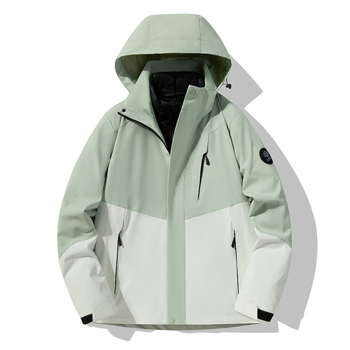 Loose-fit windproof, heat-retaining fleece-lined down inner jacket, outdoor style for couples, unisex