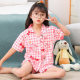 Children's Pajamas Summer 2025 New Girls' Home Clothes Short-sleeved Lapel Big Children's Baby Little Girls suit Summer