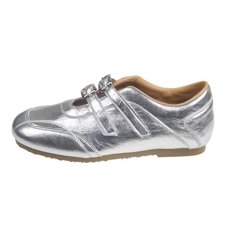 Zapatos Retro franceses de mujer 2026 nuevo velcro de verano y otoño zapatos casuales de aire extranjero zapatos de cuero pequeños
